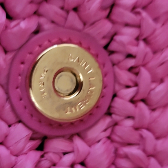 YSL raffia pink bag - Picture 5 of 11